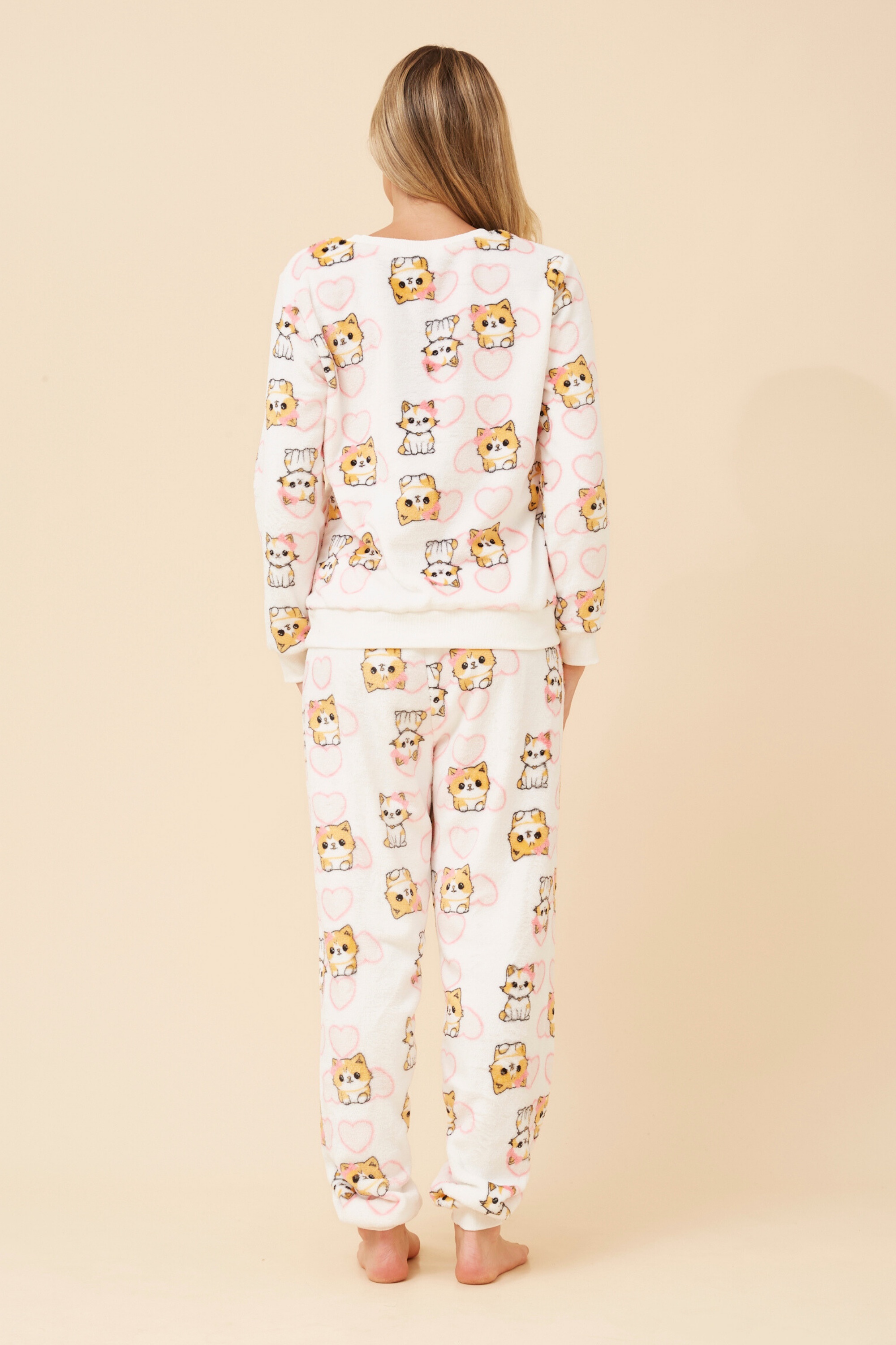 KENNY CAT PRINT PYJAMA SET