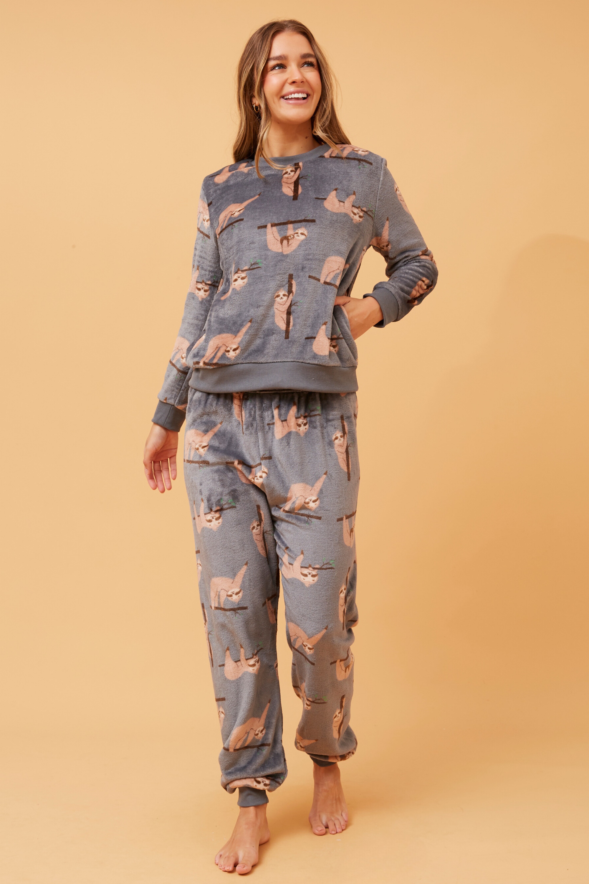 KENNY SLOTH PRINT PYJAMA SET