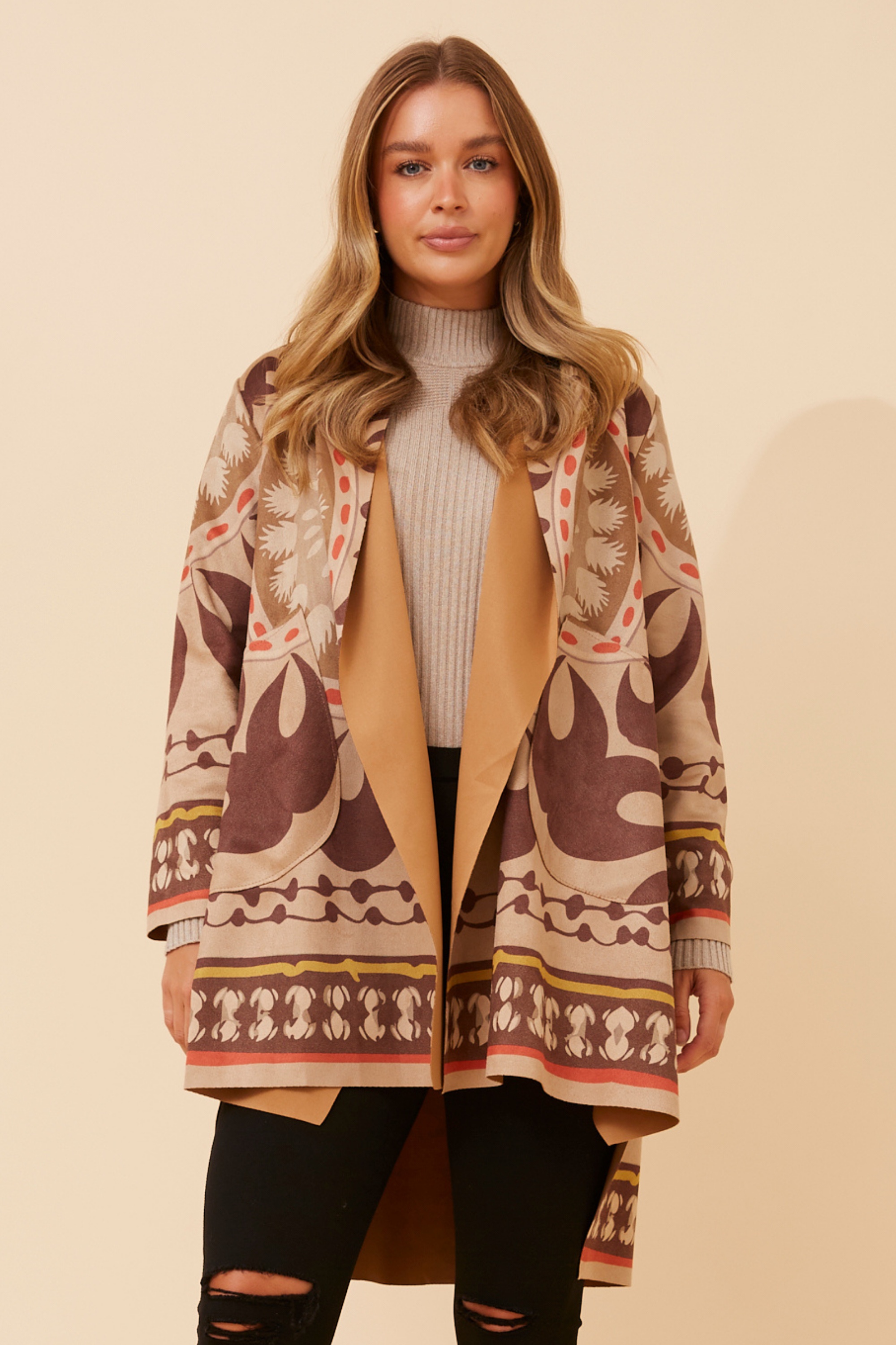 KERENA FAUX SUEDE COAT