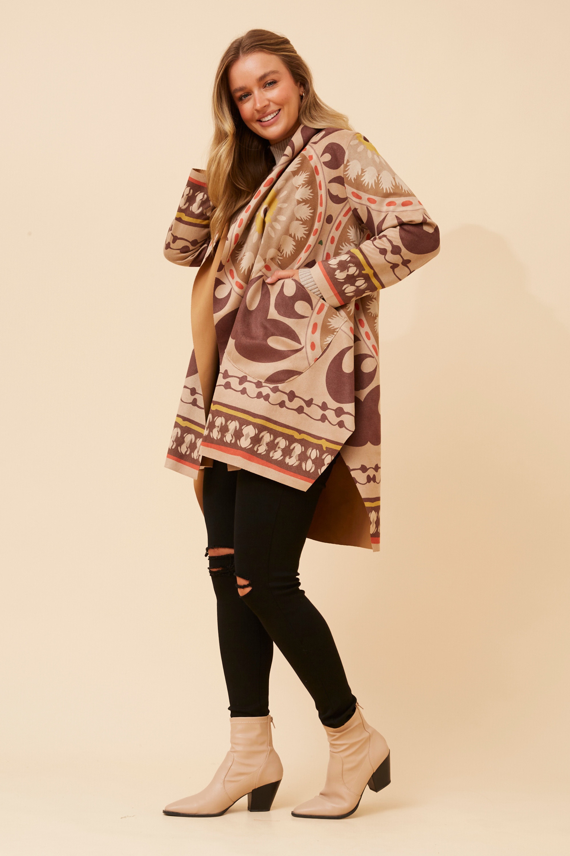 KERENA FAUX SUEDE COAT