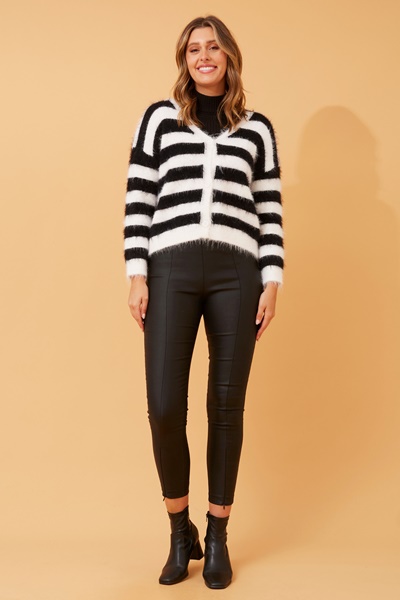 KERRYN STRIPED KNIT CARDIGAN