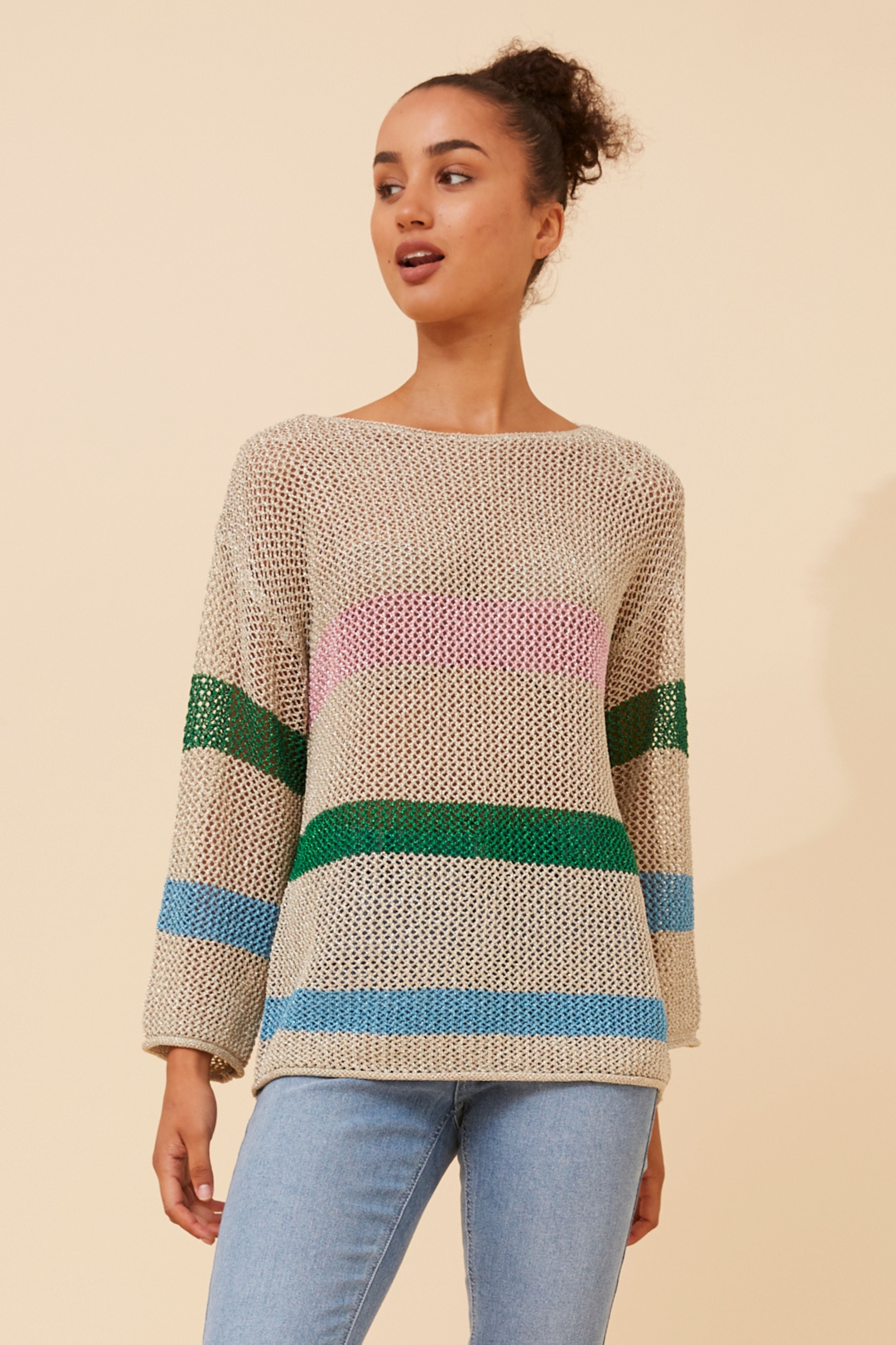 KETTI CROCHET KNIT PULLOVER