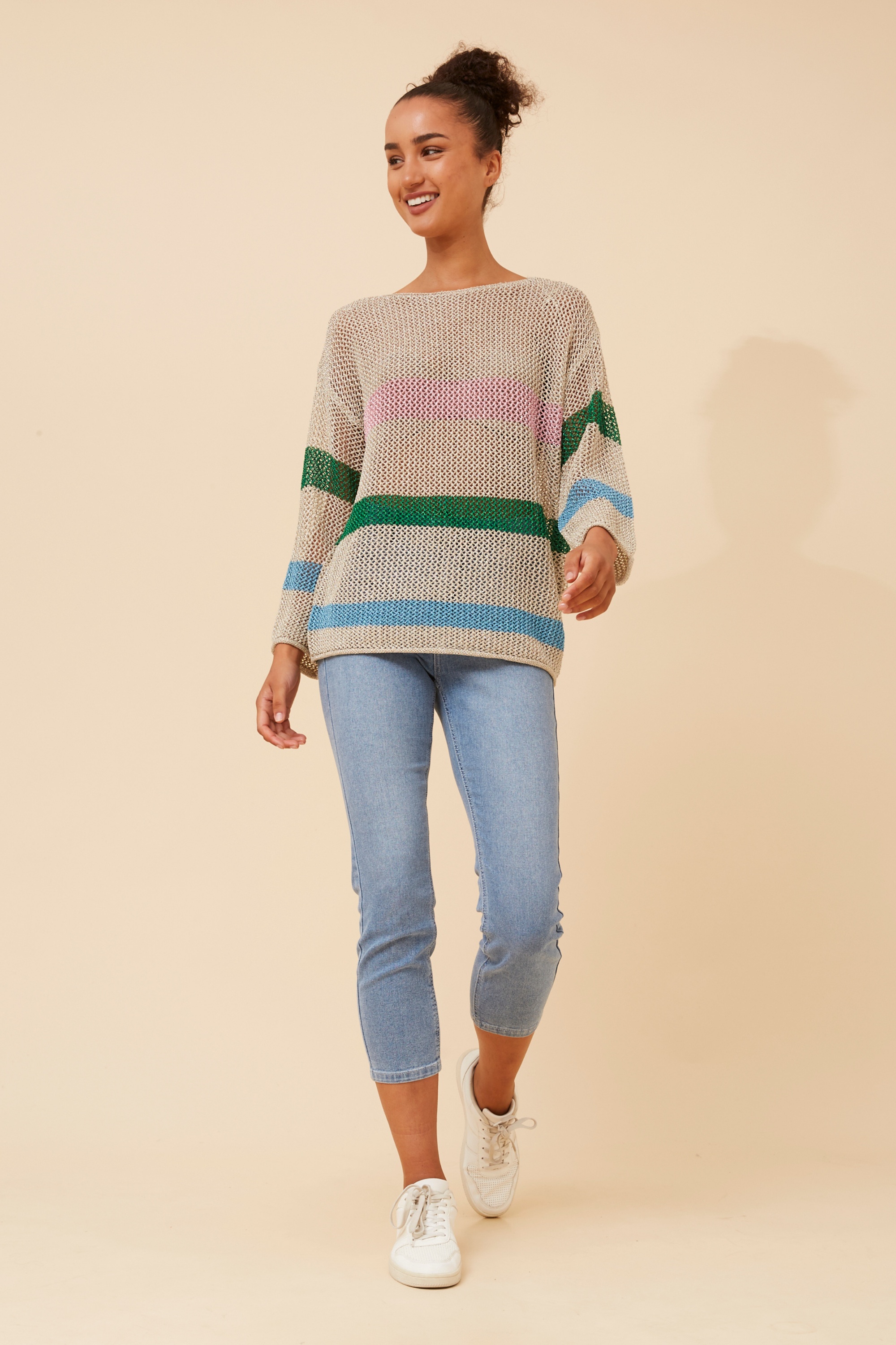 KETTI CROCHET KNIT PULLOVER