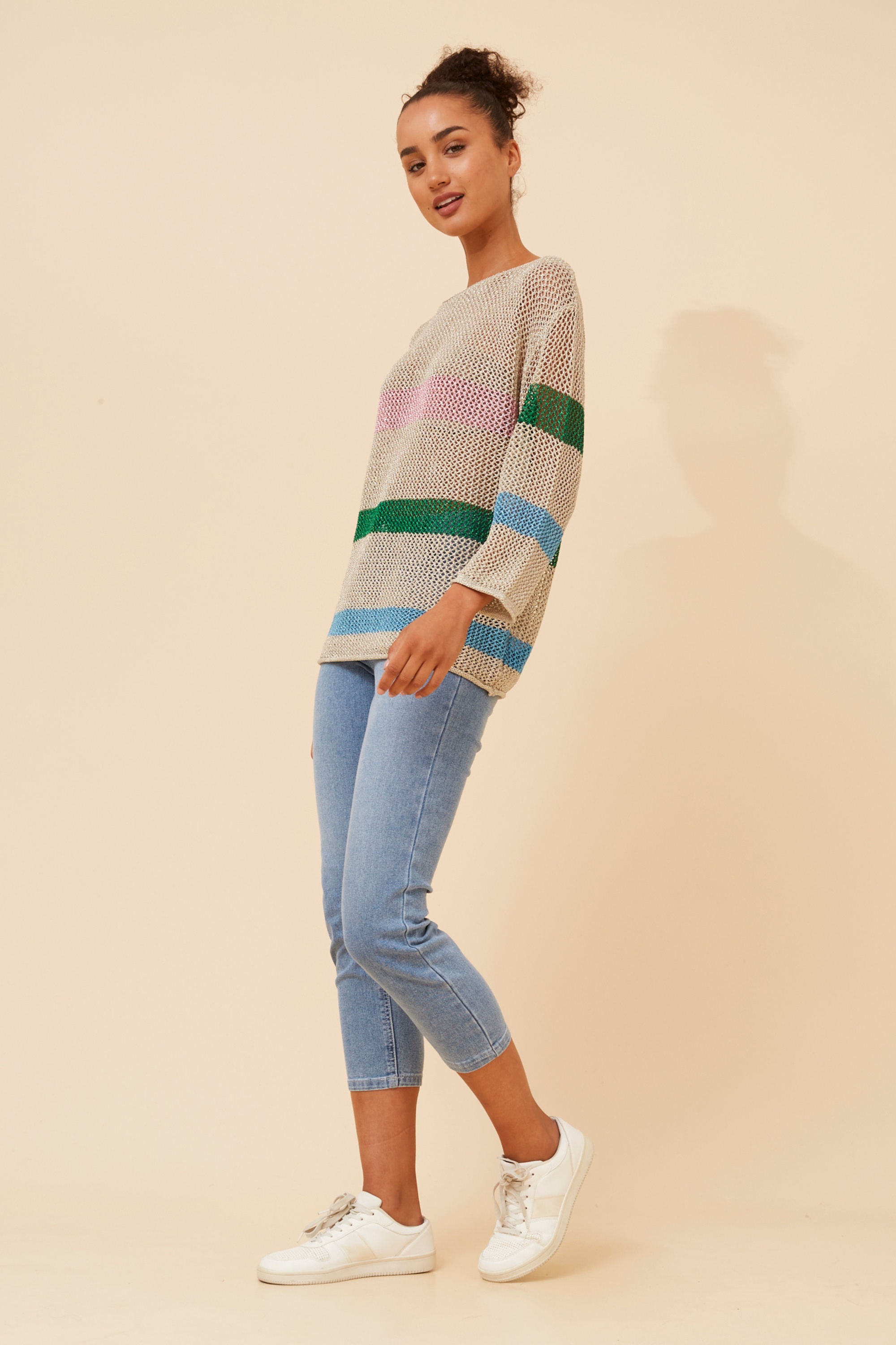 KETTI CROCHET KNIT PULLOVER