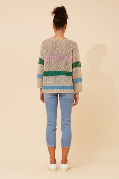 KETTI CROCHET KNIT PULLOVER