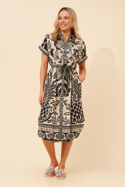 KEYA FLORAL SHIRT DRESS