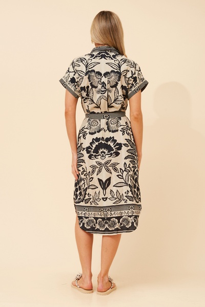 KEYA FLORAL SHIRT DRESS