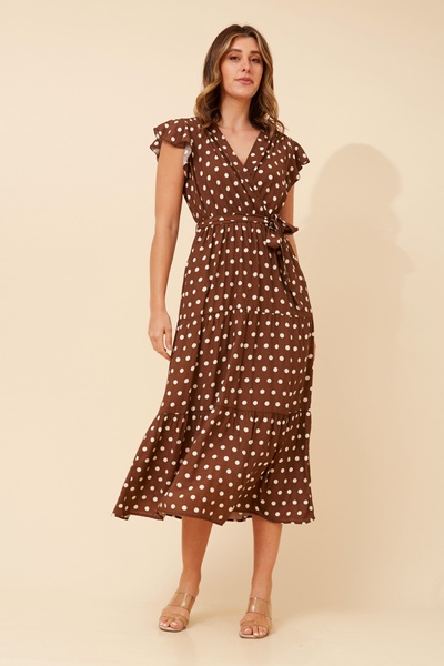 KILANI POLKA DOT PRINT DRESS