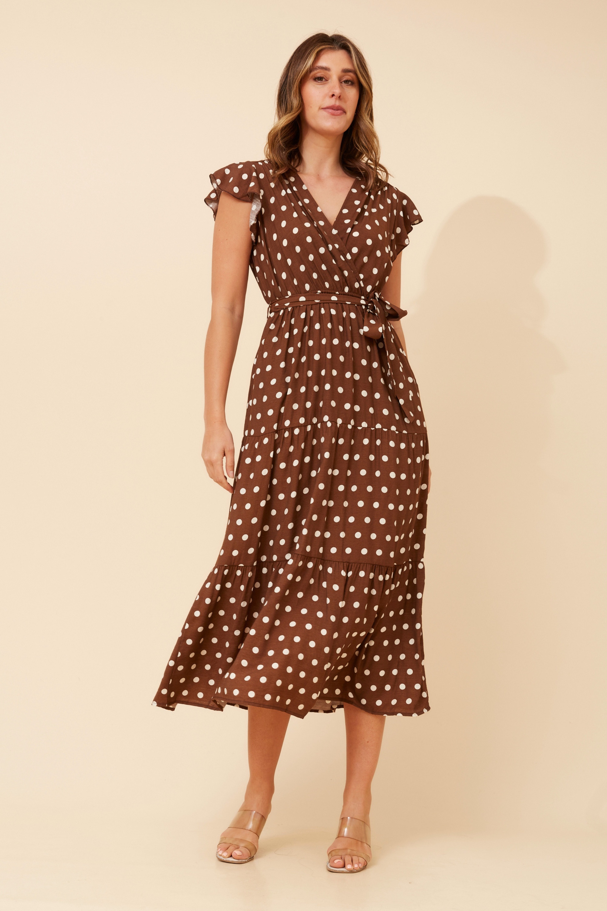 KILANI POLKA DOT PRINT DRESS