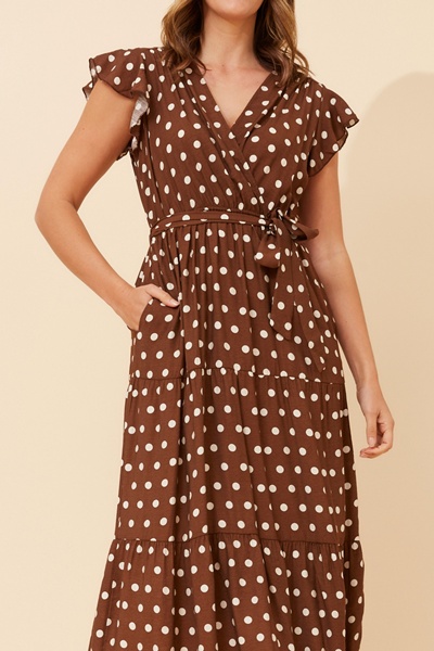 KILANI POLKA DOT PRINT DRESS
