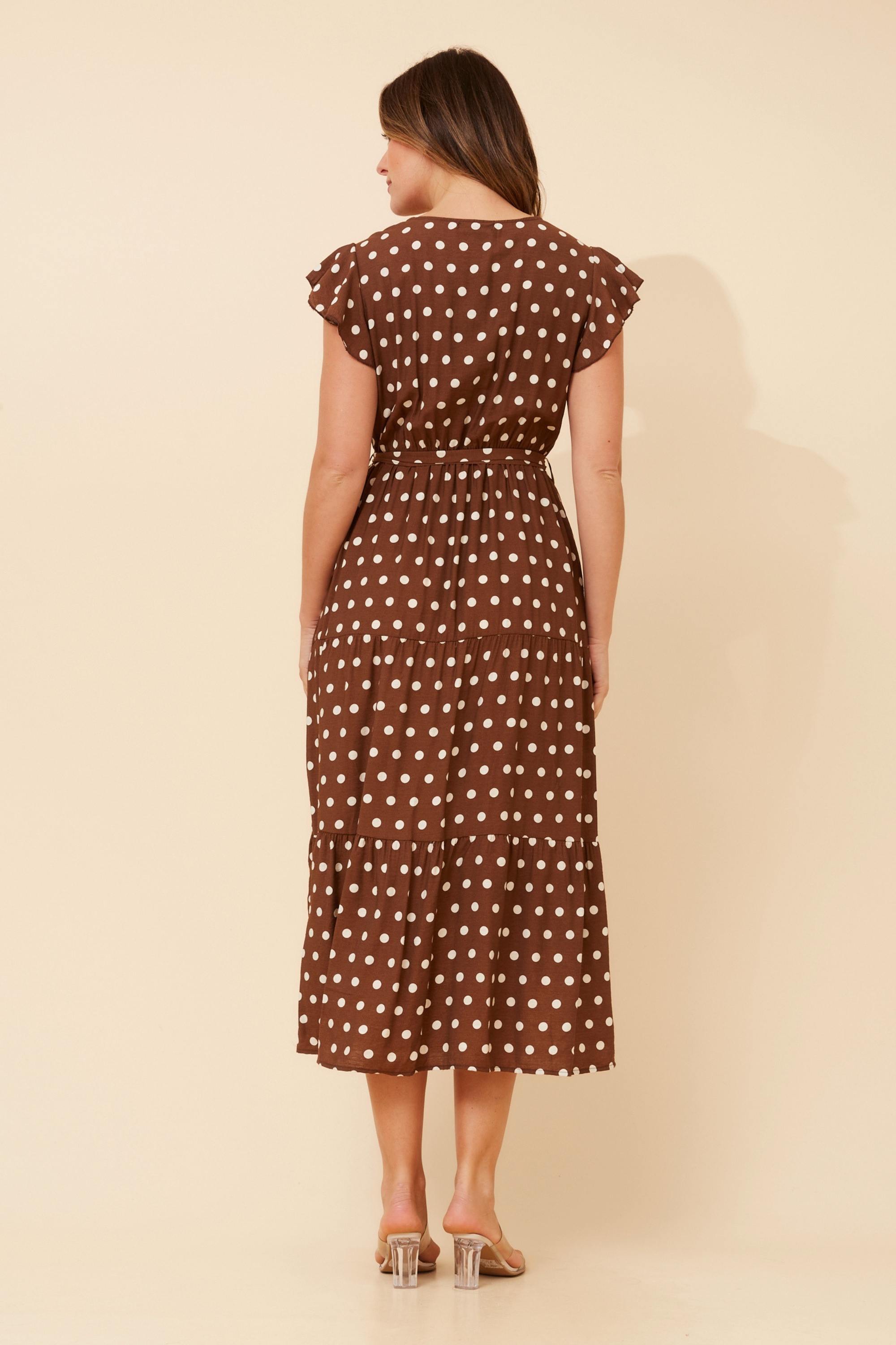 KILANI POLKA DOT PRINT DRESS
