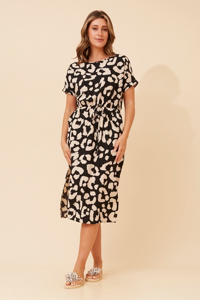 KIMBER ANIMAL PRINT MIDI DRESS