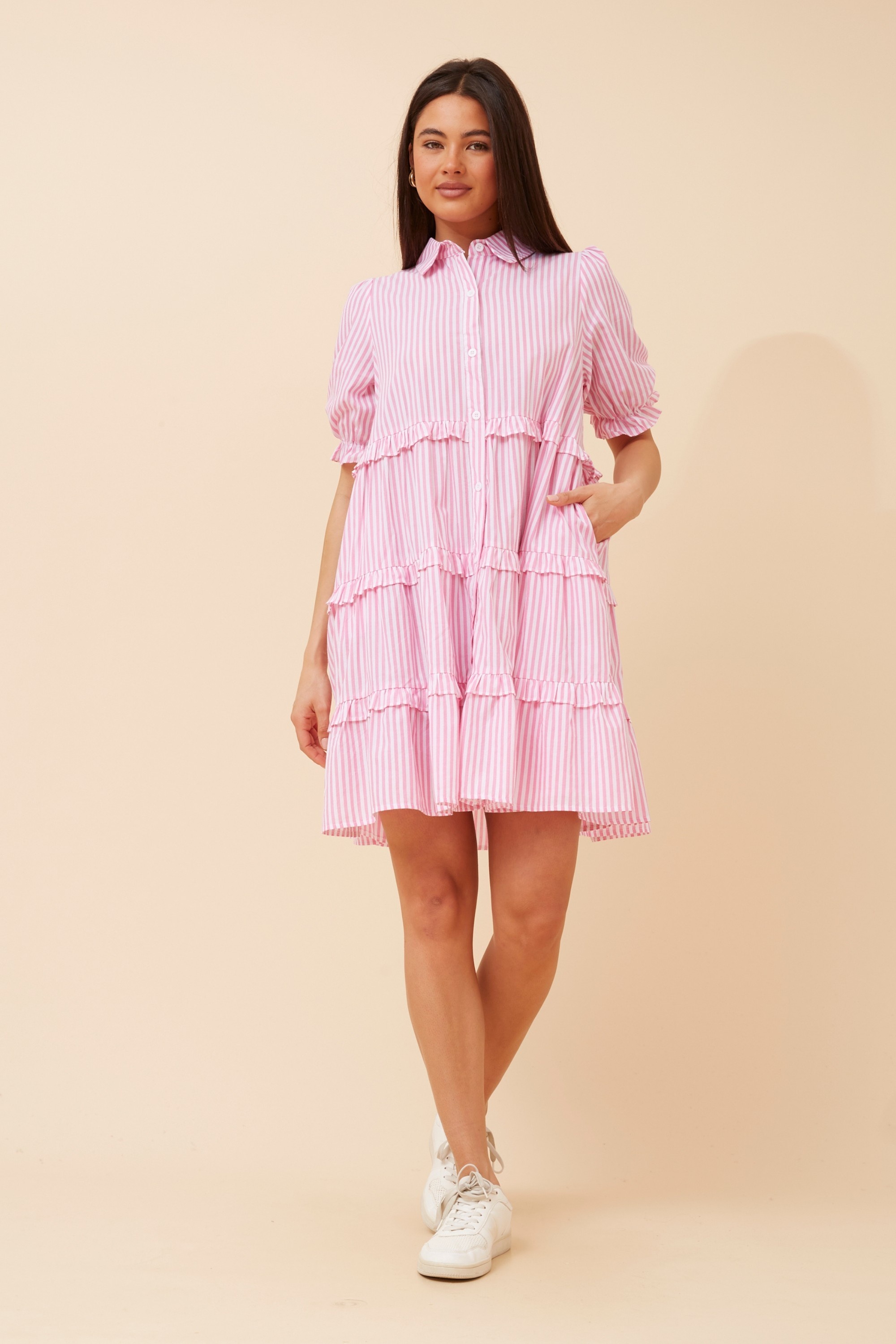 KIMBERLY STRIPE PRINT DRESS