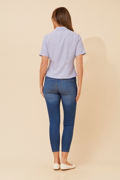 KIMIKO STRIPE PINTUCK SHIRT