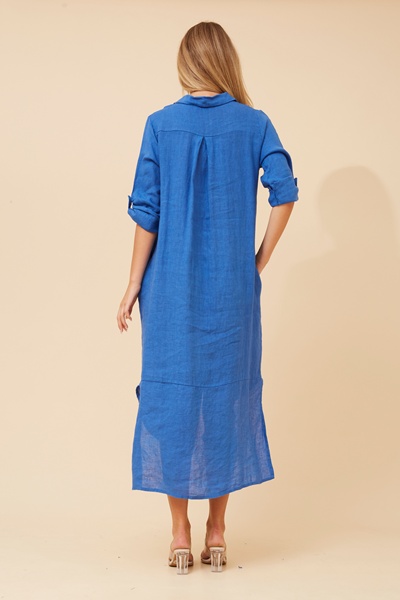 KIMMY LINEN SHIRT DRESS