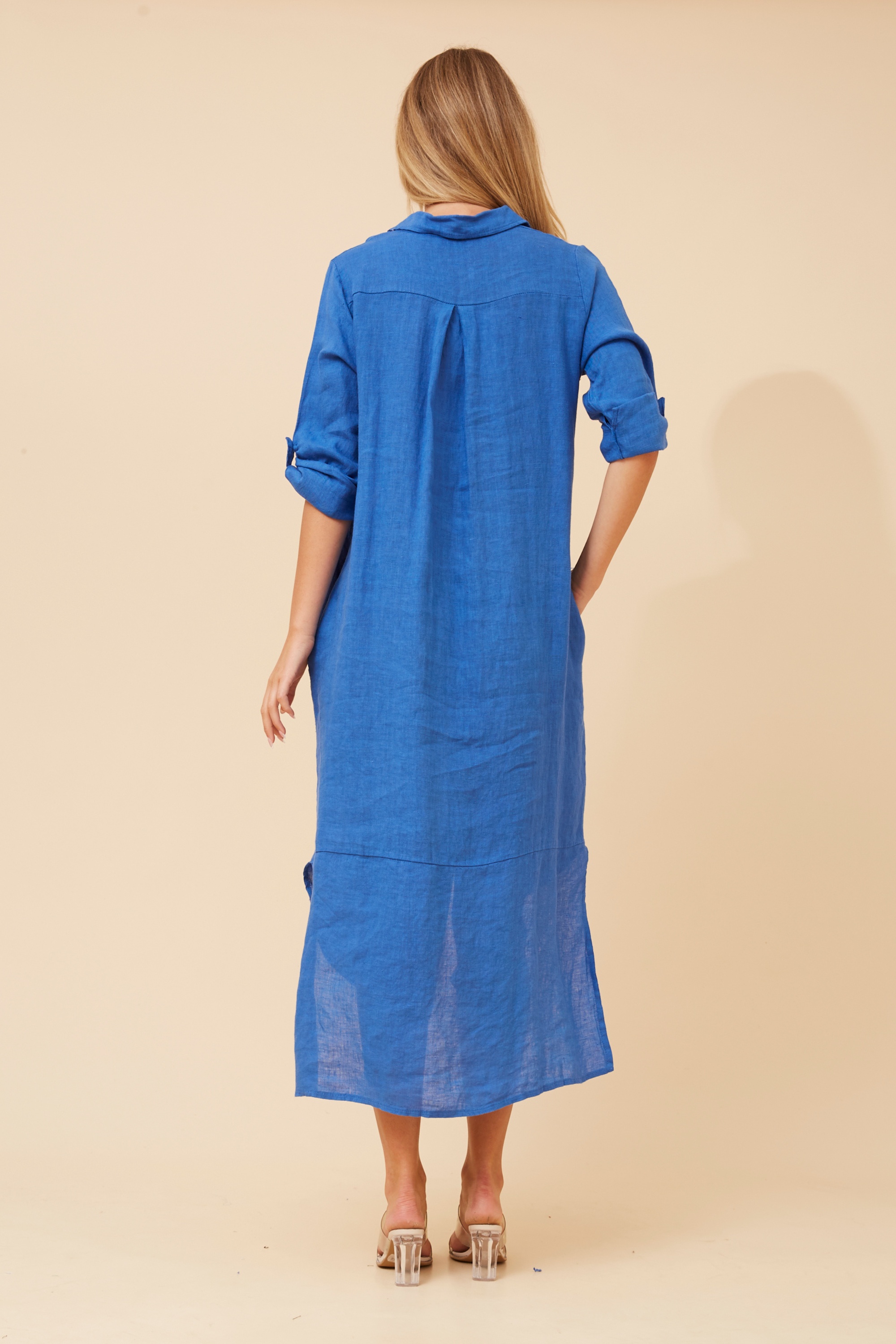 KIMMY LINEN SHIRT DRESS