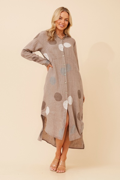 KIMMY POLKA DOT LINEN DRESS