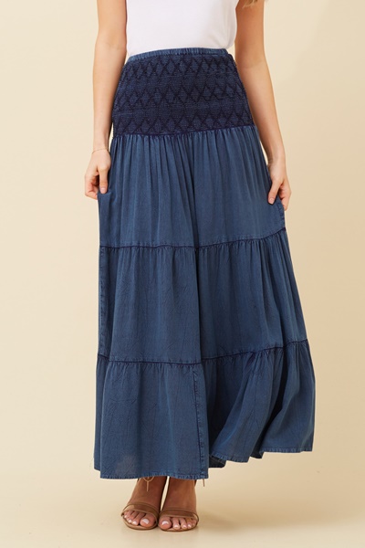 KINGLEY TIERED MAXI SKIRT