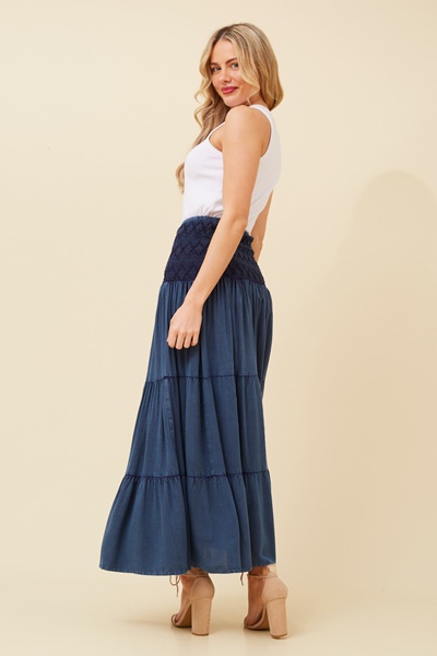 KINGLEY TIERED MAXI SKIRT