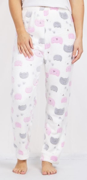 KITTY PRINT PLUSH PYJAMA PANTS | FEMME 