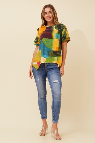 KITU ABSTRACT PRINT TOP