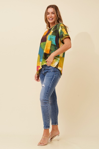 KITU ABSTRACT PRINT TOP