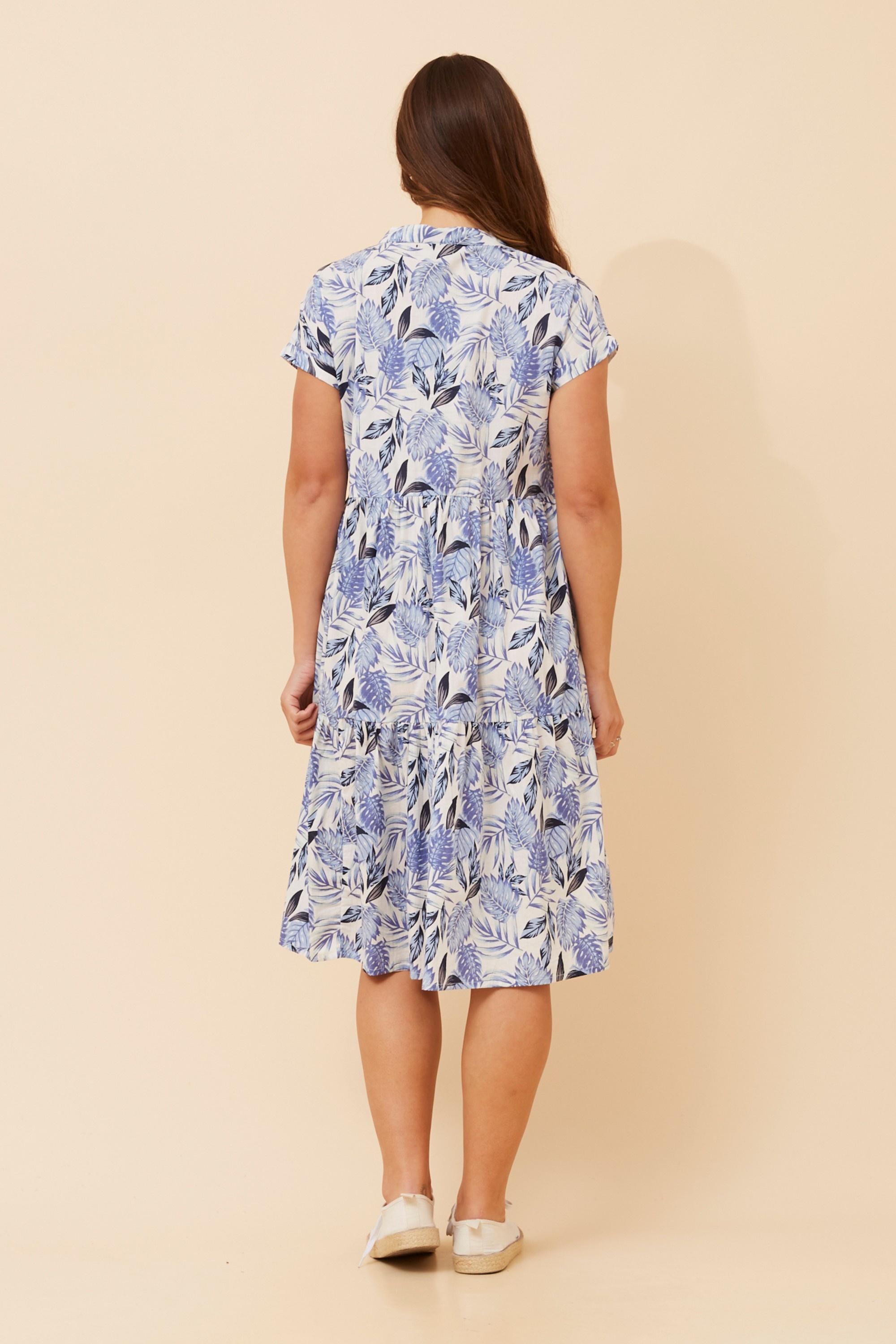 KIYANA LEAF PRINT DRESS