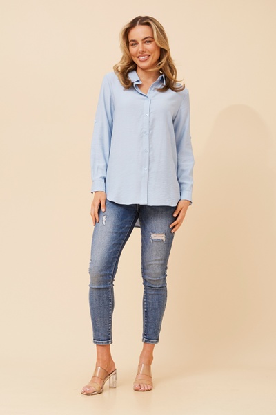KLAUS CURVED HEM SHIRT