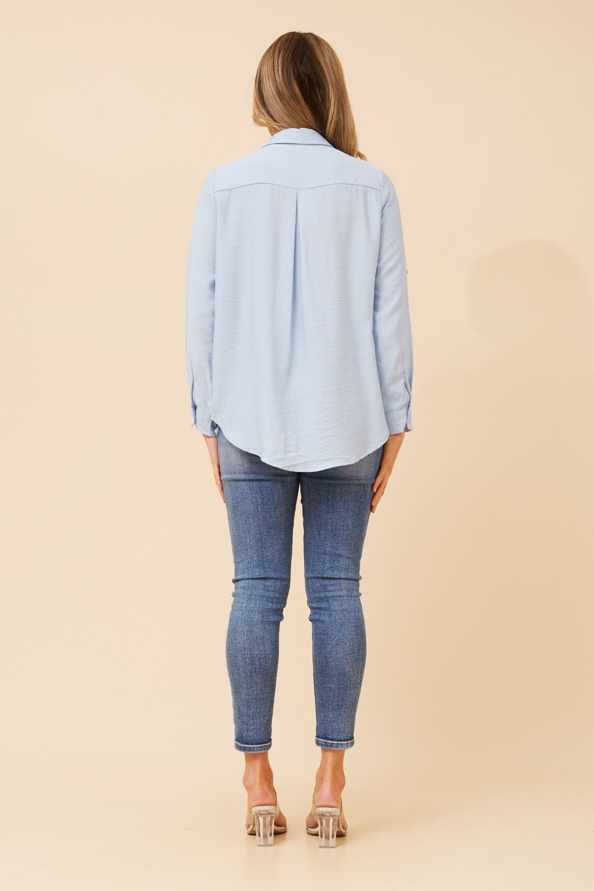 KLAUS CURVED HEM SHIRT
