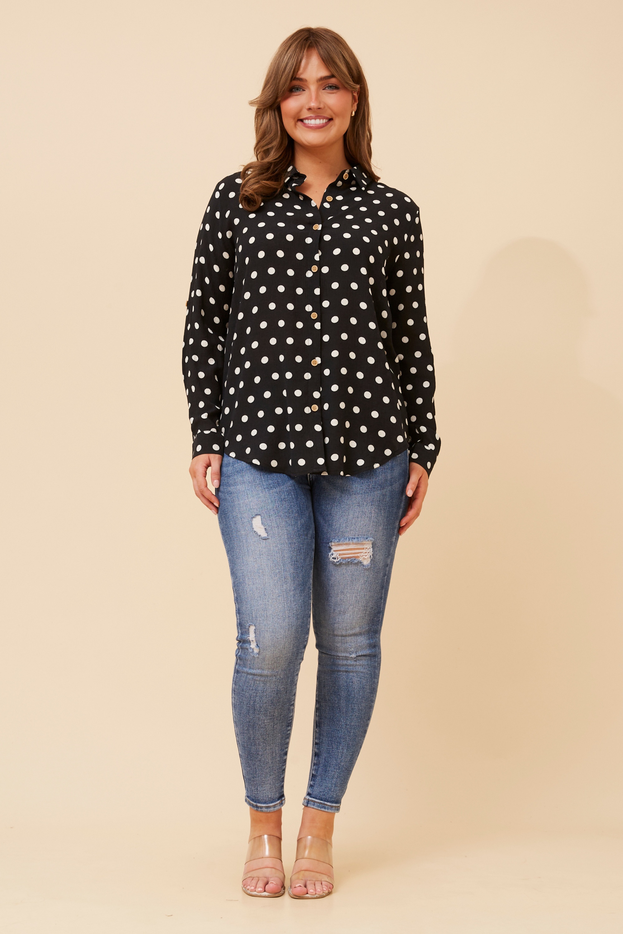 KLAUS POLKA DOT PRINT SHIRT