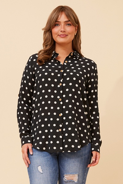 KLAUS POLKA DOT PRINT SHIRT
