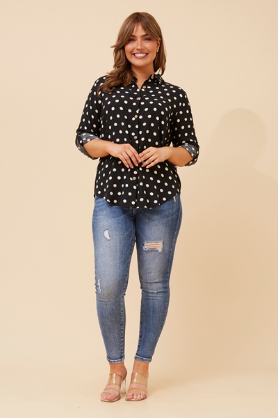 KLAUS POLKA DOT PRINT SHIRT