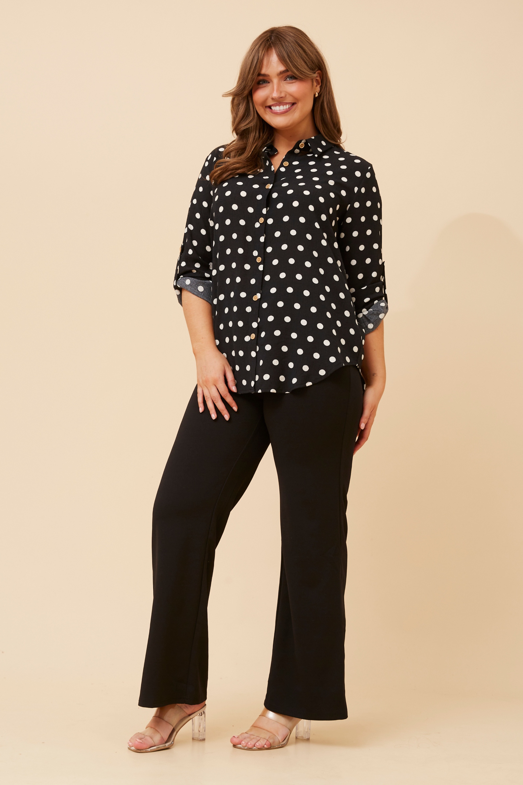 KLAUS POLKA DOT PRINT SHIRT