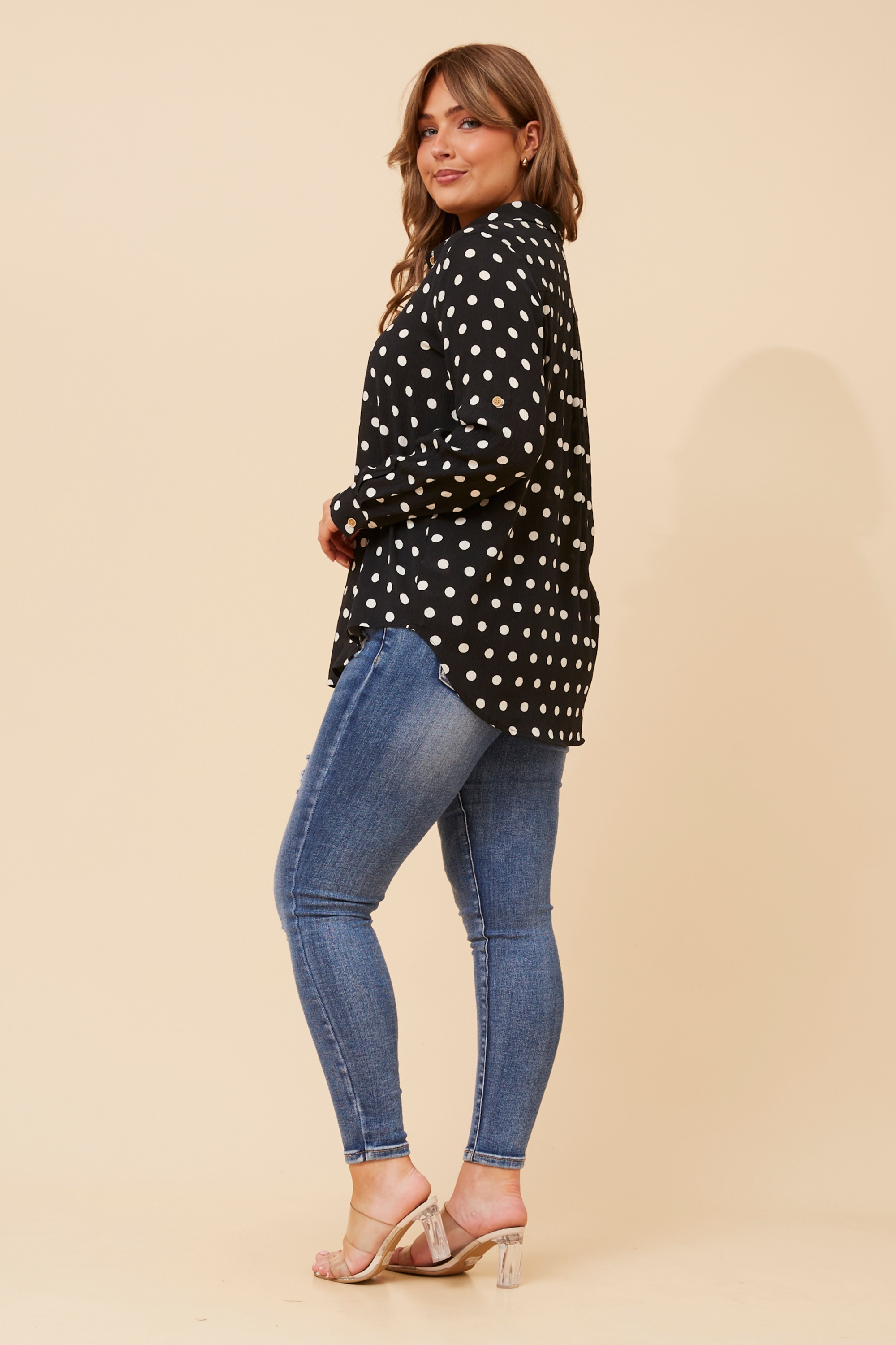 KLAUS POLKA DOT PRINT SHIRT