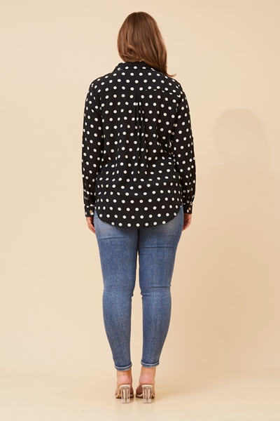 KLAUS POLKA DOT PRINT SHIRT