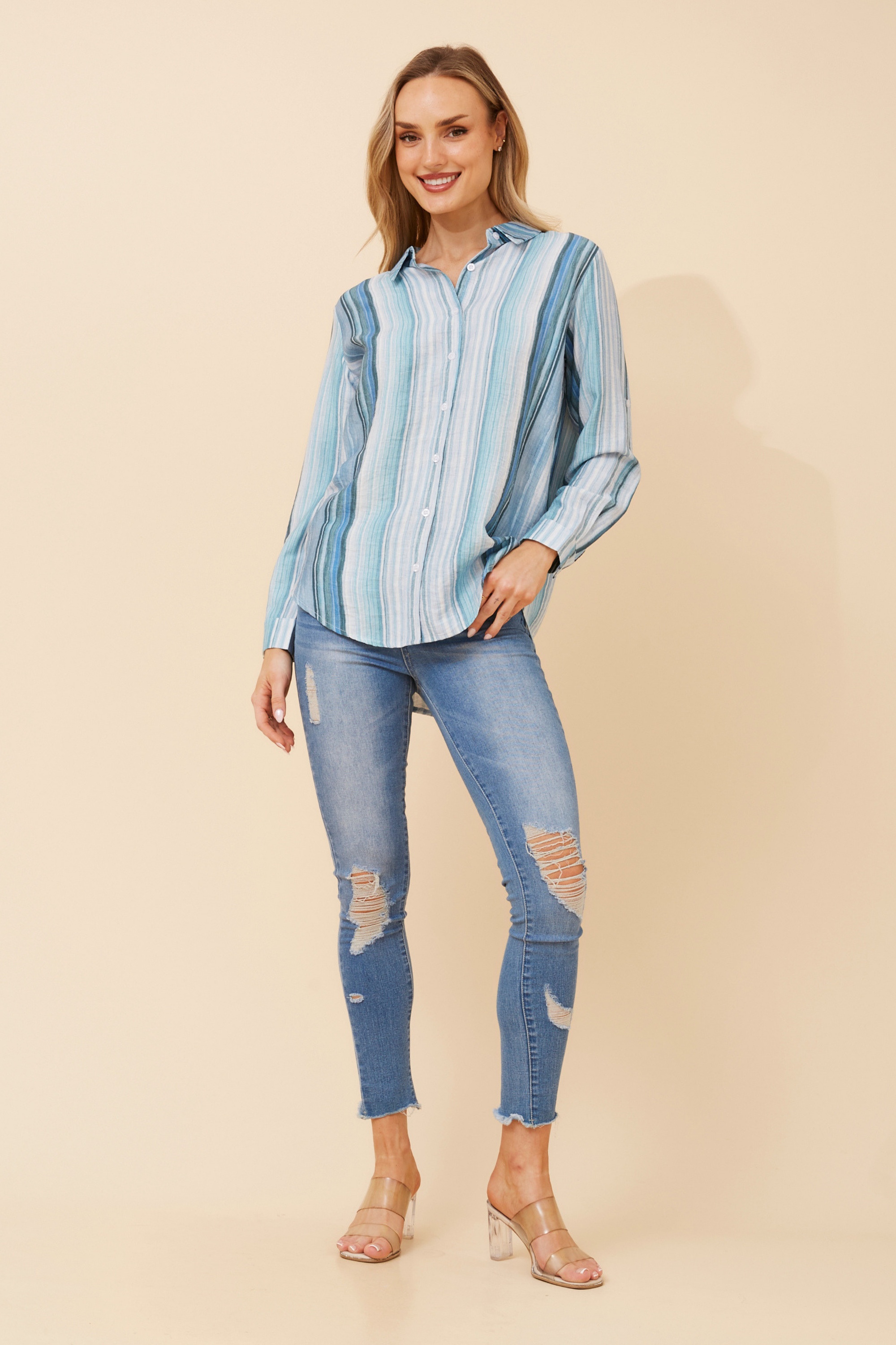 KLAUS STRIPE PRINT SHIRT