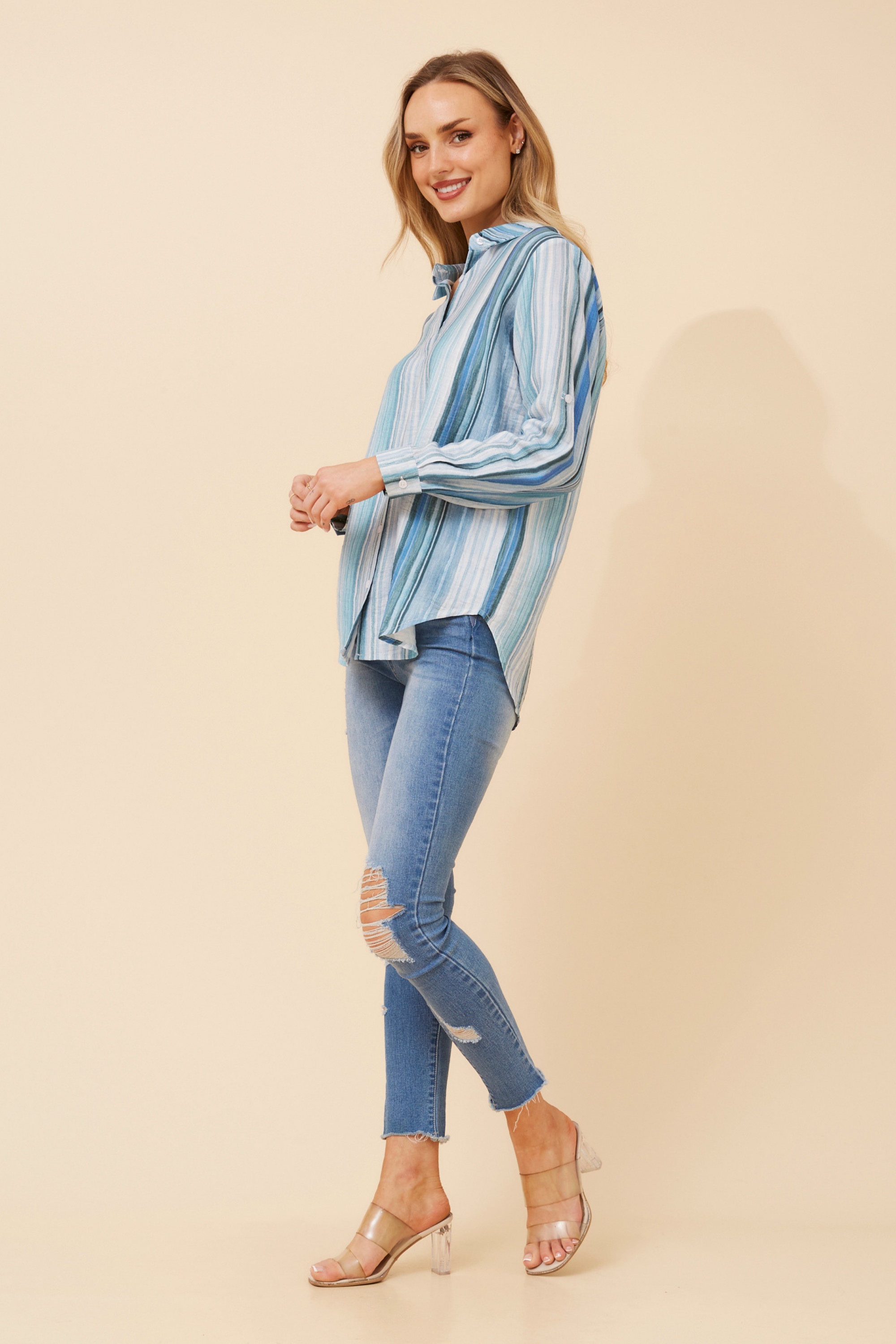 KLAUS STRIPE PRINT SHIRT