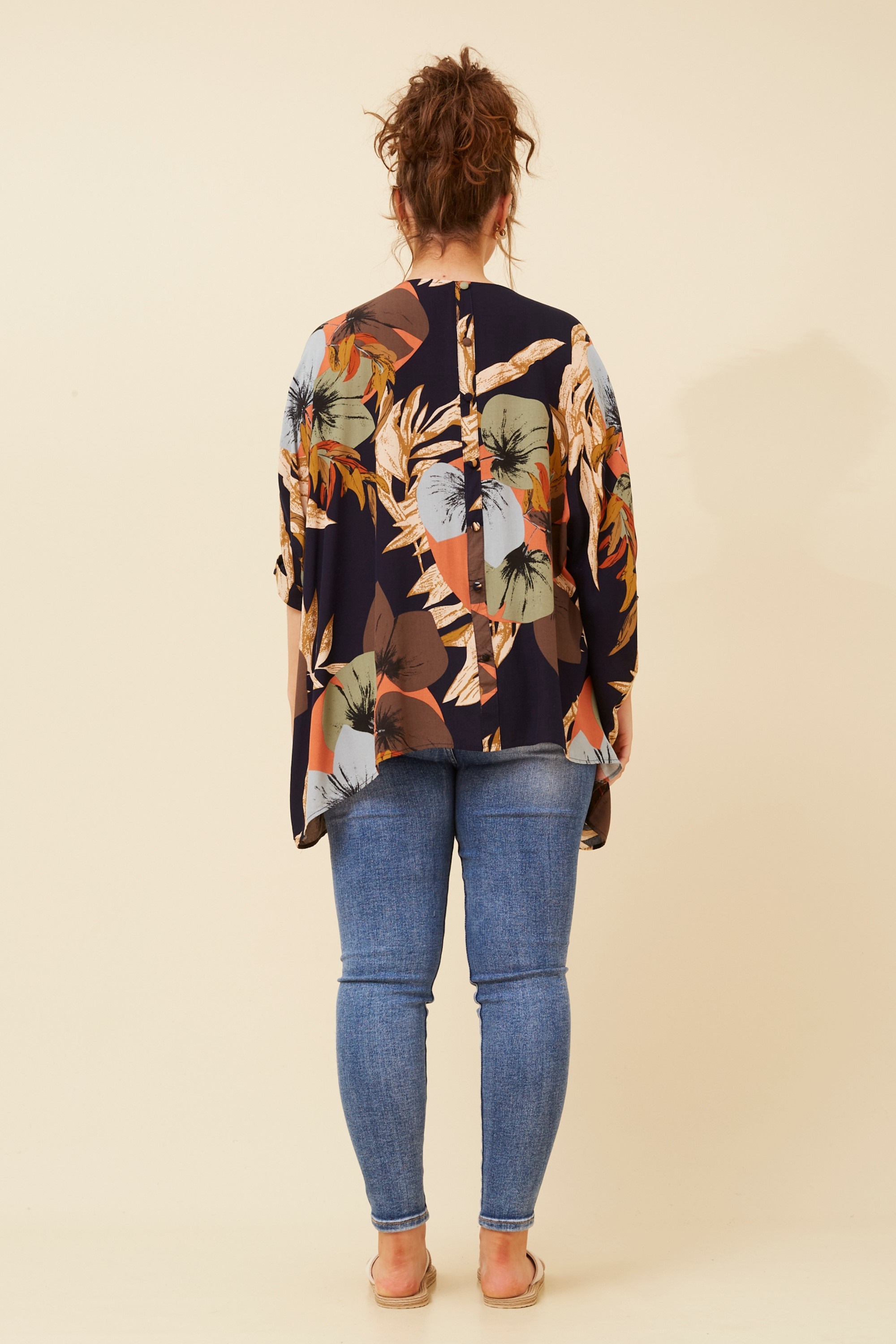 KLORA TROPICAL PRINT TOP