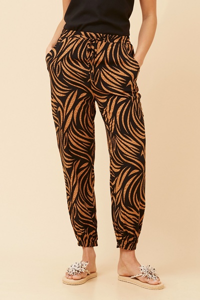 KNOXLEE ANIMAL PRINT JOGGER PANTS