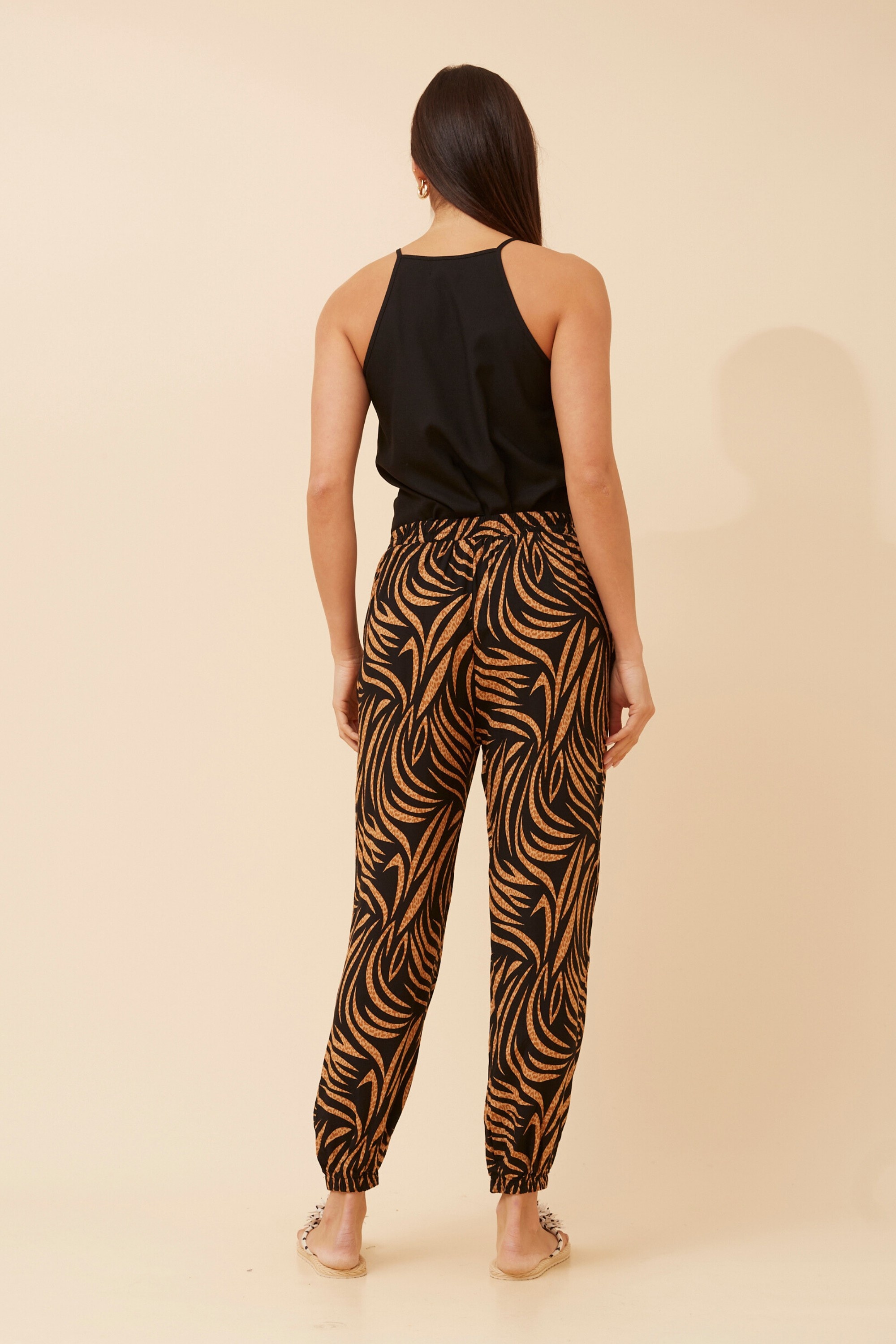 KNOXLEE ANIMAL PRINT JOGGER PANTS