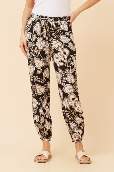 KNOXLEE ANIMAL PRINT JOGGER PANTS