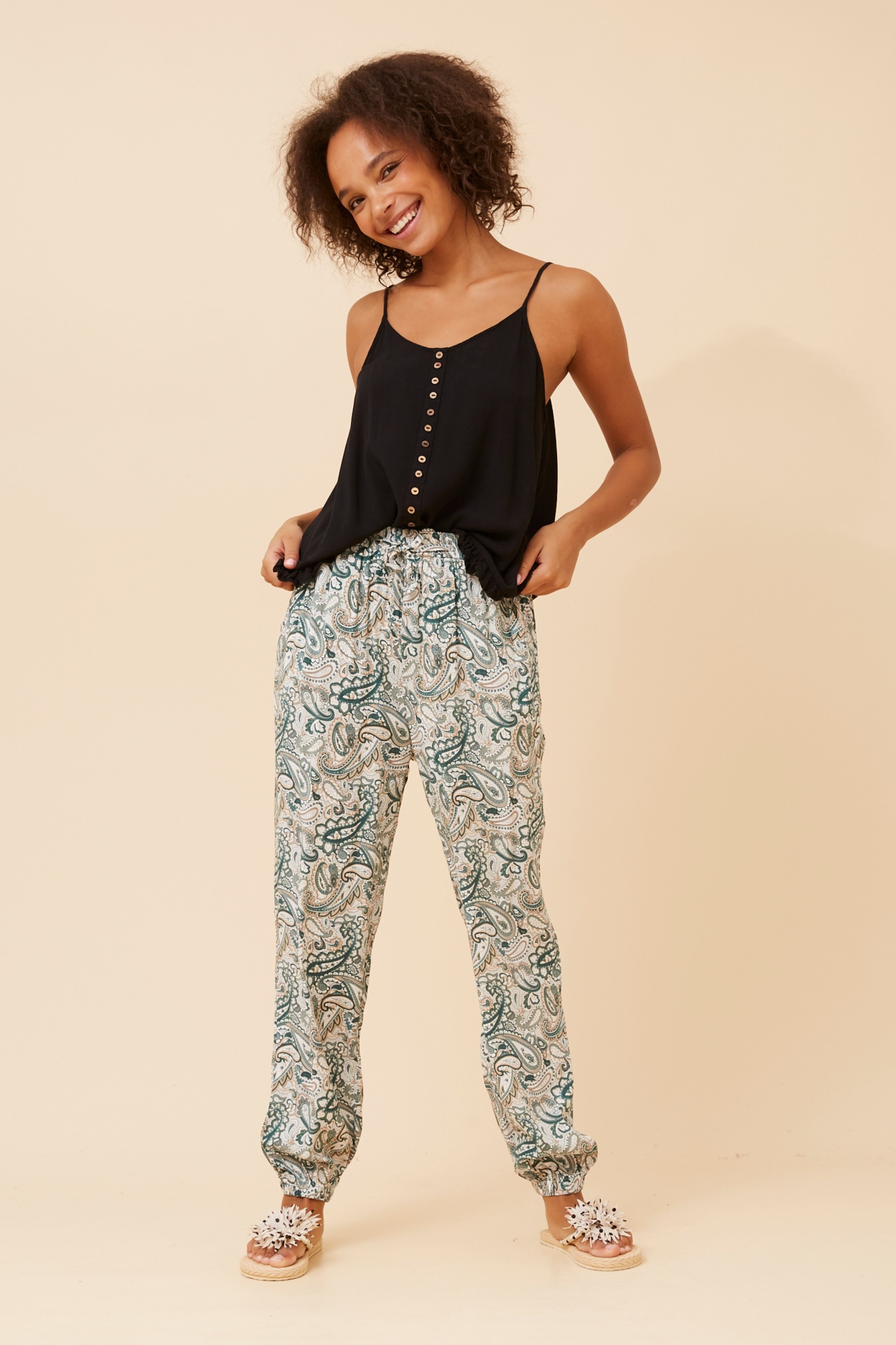 KNOXLEE PAISLEY PRINT JOGGER PANTS