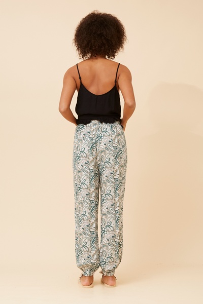 KNOXLEE PAISLEY PRINT JOGGER PANTS