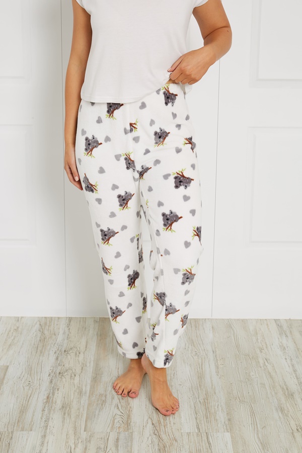 KOALA PRINT PLUSH PYJAMA PANTS | FEMME 