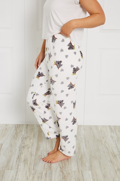 KOALA PRINT PLUSH PYJAMA PANTS | FEMME 