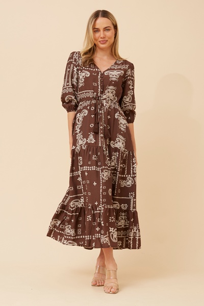 Kylene bandana print maxi dress | Buy Online | Femme Connection