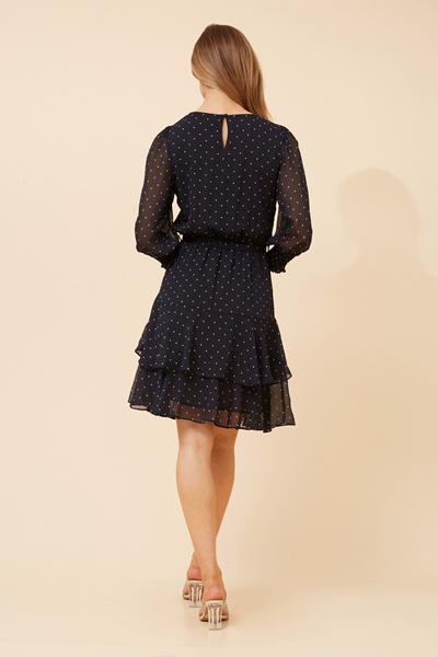 KYOMI POLKA DOT PRINT DRESS