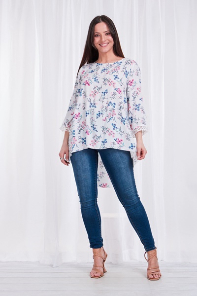 floral evening tops