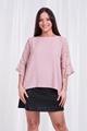 Lace flute sleeve blouse
