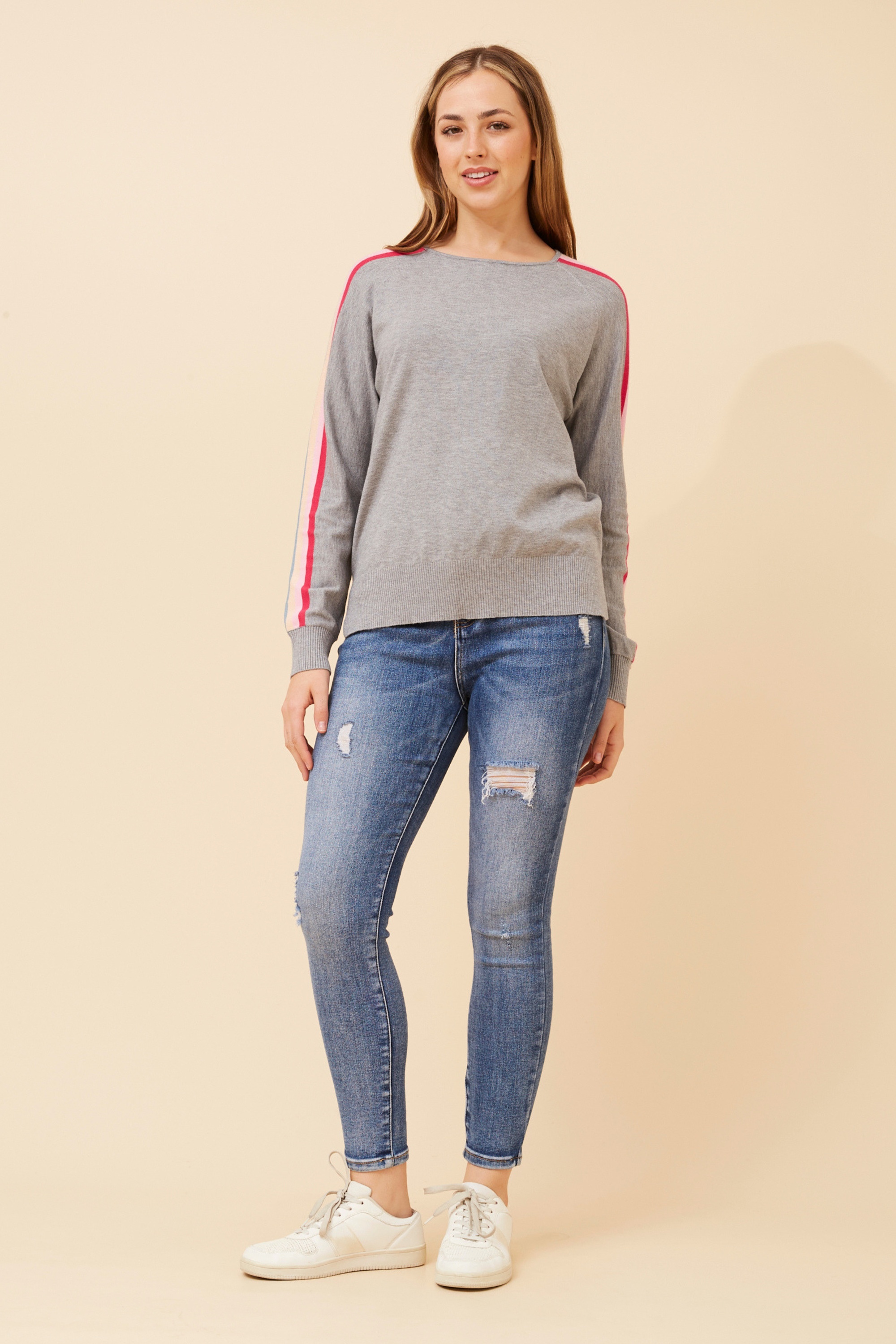 LACEN SOLID KNIT PULLOVER